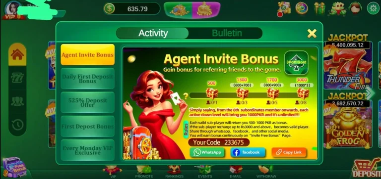 3 Patti Gold Agent Invite Bonus